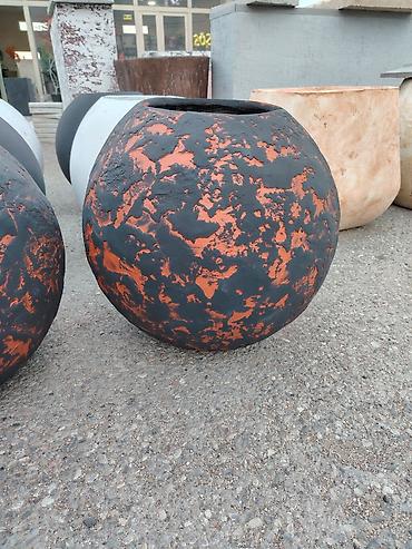 samavar ucuz: Qlobus formalı dekorativ beton güldan/başlıq qabları - Material — 2