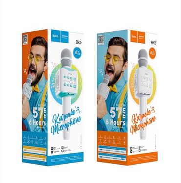 Вокальные микрофоны: Беспроводной караоке-микрофон Hoco BK5 Big Horn - Формат: микрофон с — 1