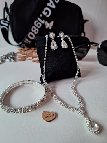 dormeo set jorgan jastuk i torba: Set: Earrings, Bracelet, Necklace, Material: Cubic zirconia