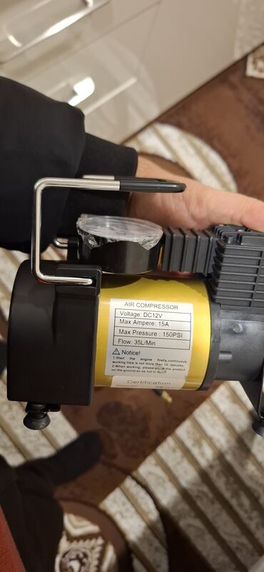 Avtomobil kompressorları və nasosları: Avtomobil üçün hava kompressoru – DC 12V Xüsusiyyətlər: - Manometrlə — 5