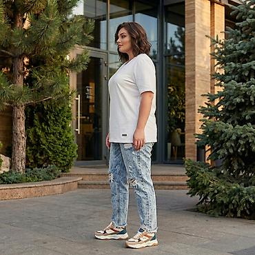 футболка с вырезом: Футболка, Классическая модель, Хлопок, Новый, 6XL, 7XL — 3