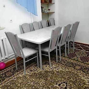 шкафы стенка: Стол и стул для зала, Б/у, Самовывоз, цвет - Серый — 5
