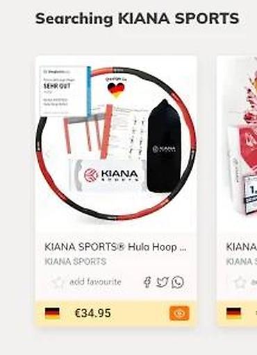 Rekviziti za vežbanje: KIANA SPORTS Hula Hoop obruč za trening - Fitness obruč dizajniran u — 9