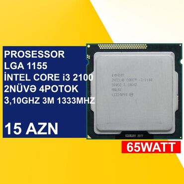 proçessor: Prosessor Intel Core i3 İntel Core i3 2100/2120/2130/3210