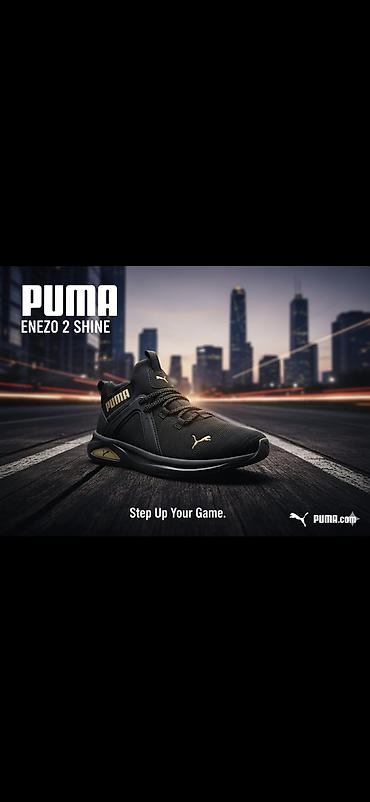 Жеке буюмдар: Кроссовкалар, 39, Puma, Жаңы, түсү - Кара, Өзү алып кетүү — 1