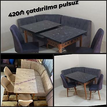 Masa və oturacaq dəstləri: 🇹🇷Türk istehsalı Möhtəşəm ✨✨ Kuxna üçün stol stul dəsti 2 stul 1 — 22