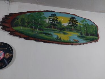 картины из дерева: Продаю картину,песком на дереве. 140длина 50 ширина