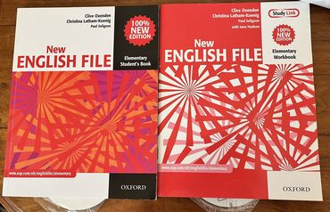 Kitablar, jurnallar, CD, DVD: New English file elementary level yenidir, içərisi təmizdir, yazılı