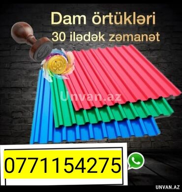 Dam işləri: BIR BAŞA ZAVOD DAM ÖRTÜYLERI topdan Satişi ve Professional — 7