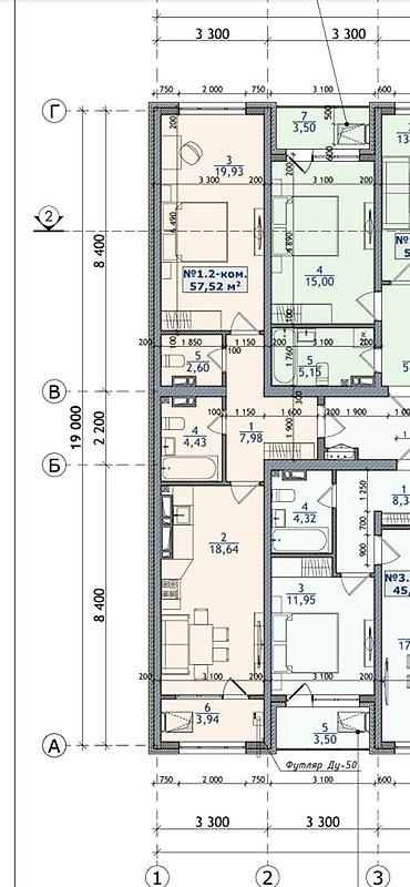 уланит: 2 комнаты, 57 м², Улан мкр 11 этаж — 3