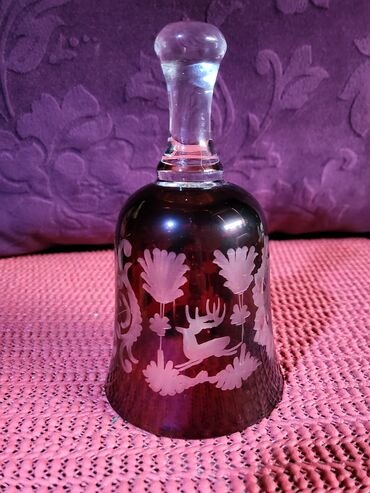 Ostali kućni dekor: Zvono novo Bohemija kristal rucno gravirano 70te. Kristalno — 3