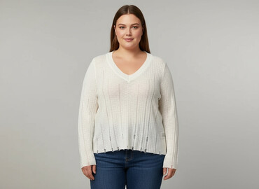 shein swetry damskie plus size: Shein Curve, Sweter damski, rozmiar 4XL
