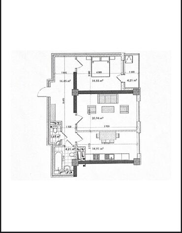 Продажа квартир: 2 комнаты, 77 м², Элитка, 5 этаж, ПСО (под самоотделку)