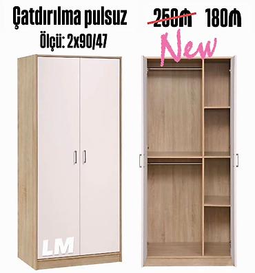 Sifarişlə mebel: Düz dolab, Yataq otağı üçün, Paltar üçün, 2 qapılı — 1