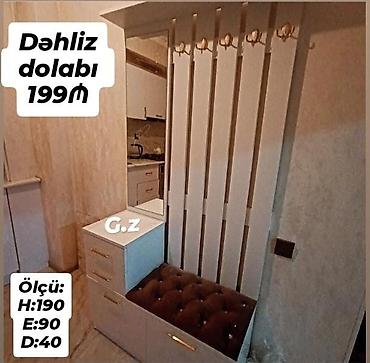 Dəhliz dolabları: Dəhliz dolabı – 199₼ Ölçülər: - Hündürlük: 190 sm - En: 90 sm - — 1