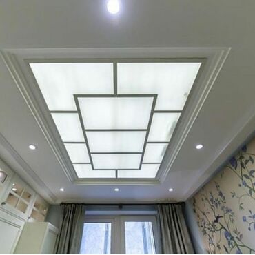 Подвесные потолки: LED işıqlı gərmə tavan paneli – dekorativ və funksional işıqlandırma