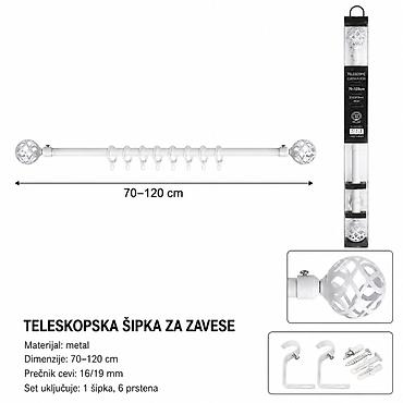 KMT Kuka za zavese sa bočnim produžetkom (sjajna bela) 3280852 Opis