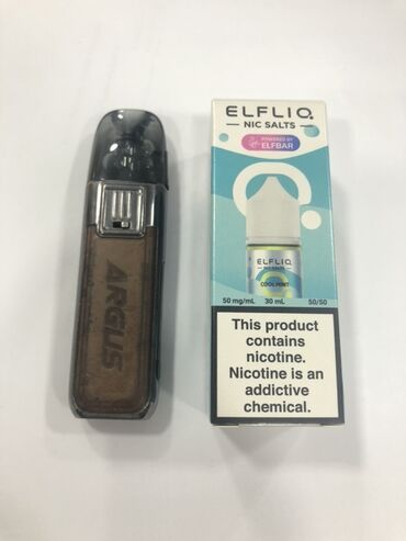pod sistem: Voopoo Argus pod sistemi və Elfliq nikotin duzlu maye. Voopoo Argus