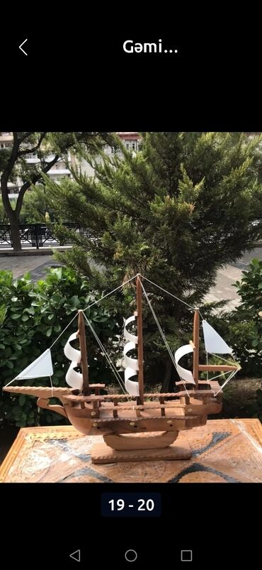 Gəmi modelləri: Gəmi Agacdan Əl işi 15azn Qoz Agacınnan hazırlanmış əl işi Gəmilər — 6