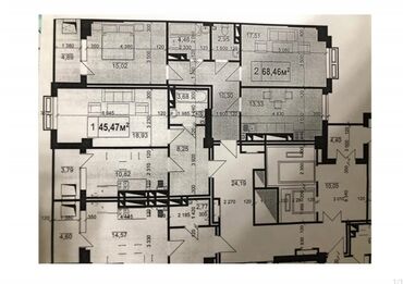 kvartira 1 komn: 2 комнаты, 68 м², Элитка, 4 этаж, ПСО (под самоотделку)