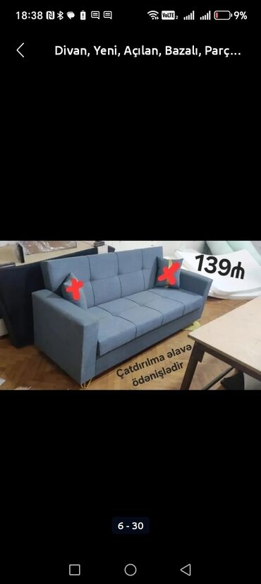 Divanlar: Divan, Yeni, Açılmayan, Bazasız, Nabuk, Ödənişli çatdırılma — 16