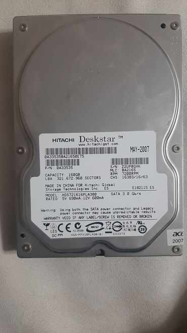 80 gb hard disk: Yaddaş diski 80 GB