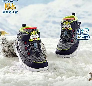 термо крассовки: Новые, Детские утепленные флис кроссовки/ботинки Skechers Kids - — 1
