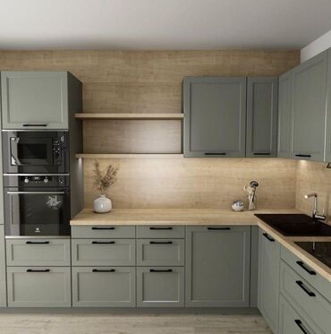 Sifarişlə mətbəx mebeli: Sifarişlə mətbəx dəsti, Özü çəkən petlələr, Mat laminat, Kredit var, Rayonlara çatdırılma, Pulsuz çatdırılma — 27