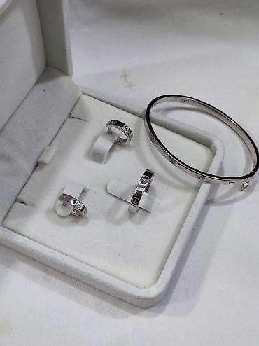 Серебряные наборы украшений: Серебряный Набор+ браслет Карьтие Дизайн Италия Серебро 925 пробы — 10