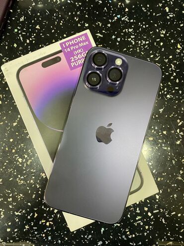 iphone 14 pro maxs: IPhone 14 Pro Max, 256 GB, Deep Purple, Zəmanət