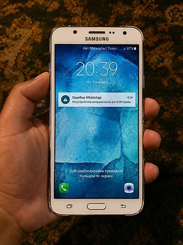 core: Samsung Galaxy J7, Б/у, 16 ГБ, цвет - Белый, 2 SIM — 1