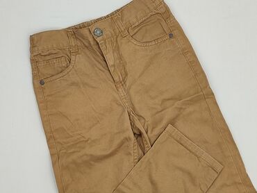spodnie woskowane z guzikami: Material trousers, Pepco, 5-6 years, 110/116, condition - Perfect
