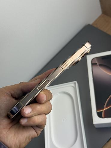 ok mobile: IPhone 16 Pro, Б/у, 256 ГБ, Desert Titanium, Защитное стекло, Чехол, Кабель, 92 % — 6
