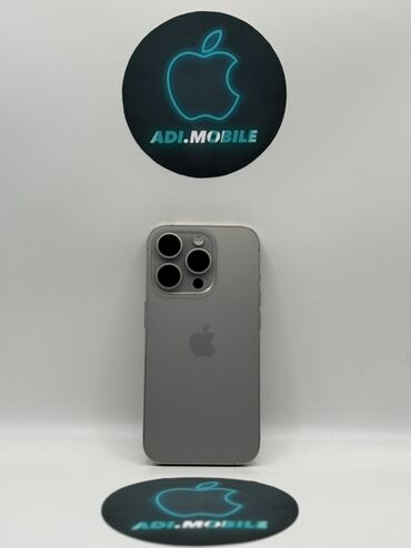 айфон 14 про: IPhone 15 Pro, Колдонулган, 256 ГБ, Natural Titanium, Каптама, 90 %