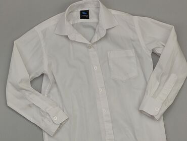 białe body damskie z długim rękawem: Koszula 8 lat, stan - Zadowalający, wzór - Jednolity kolor, kolor - Biały