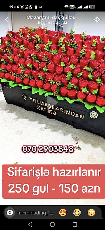 qırqovul qiyməti: Hər növ qəbirüstü dekorların və daş güllərin sifarişlə — 8