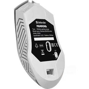 Kompjuterski miševi: Bežični RGB gejming miš – beli - Ergonomski dizajn sa profilisanim — 22