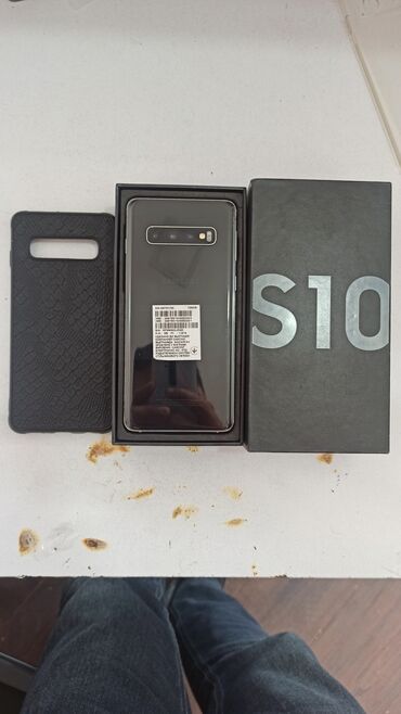telefon ekrani temiri: Samsung Galaxy S10, 128 GB, rəng - Qara, Düyməli, Barmaq izi, İki sim kartlı