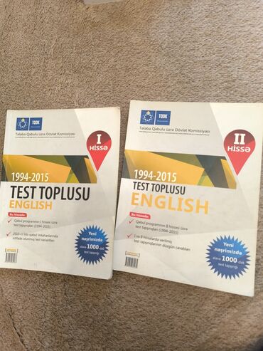 Digər kitablar və jurnallar: Ingilis dili abituriyenlerler ucun 1ci ve 2ci hisse test toplusu ikisi lalafo.az -da Digər kitablar və jurnallar: Ingilis dili abituriyenlerler ucun 1ci ve 2ci hisse test toplusu ikisi