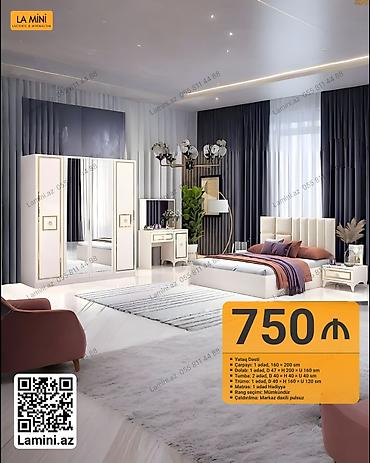 Ev üçün mebel: LA MINI yataq dəsti – lakonik və minimalist dizayn Dəst tərkibi: - — 1