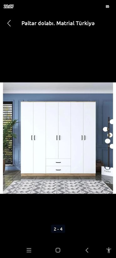Dolablar: Açılan, 4 qapılı Düz dolab, Şifonyer, Türkiyə — 3