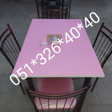 Masa və oturacaq dəstləri: Qonaq otağı üçün, Yeni, Açılan, Dördbucaq masa, 6 stul — 11