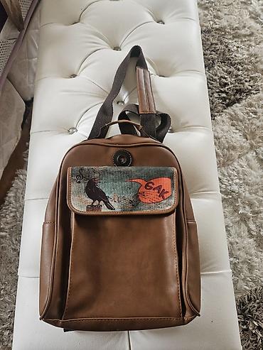 Çantalar: Unisex bel çantası - Rəng: karamel-qəhvəyi - Material: eko‑dəri — 1