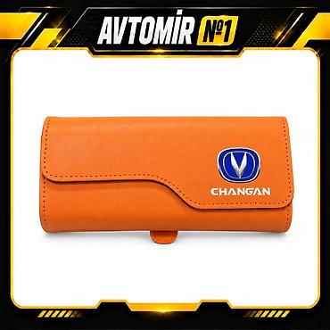 Changan loqolu eynək qabı — narıncı Changan loqolu, narıncı rəngli