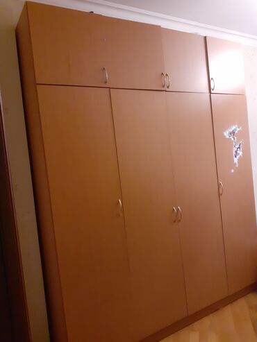 стеллаж шкаф: Гардеробный шкаф, Б/у, 4 двери, Распашной, Прямой шкаф