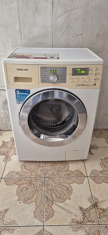 Məişət texnikası: Paltaryuyan maşın Samsung, 6 kq, İşlənmiş, Avtomat, Qurutma var, Ödənişli çatdırılma — 1