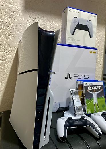 диск ps: Sony ps 5 slim + 2 игр на дисках + два джойстика. Не шумит, не — 2