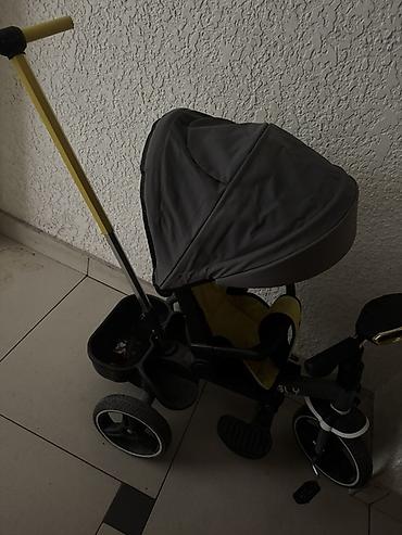 3 колесный скутер: Детский трёхколёсный велосипед с родительской ручкой и капюшоном — 2