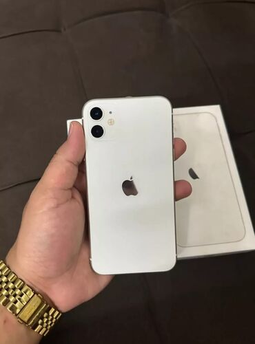 Apple iPhone: IPhone 11, 128 GB, Ağ, Barmaq izi, Face ID, Hissə-hissə ödəniş