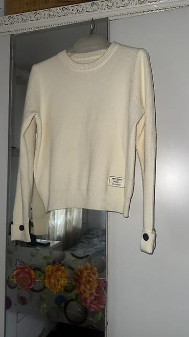 Повседневные платья: Женская одежда, трикотаж 1) Платье-свитер молочного цвета. - Прямой — 2